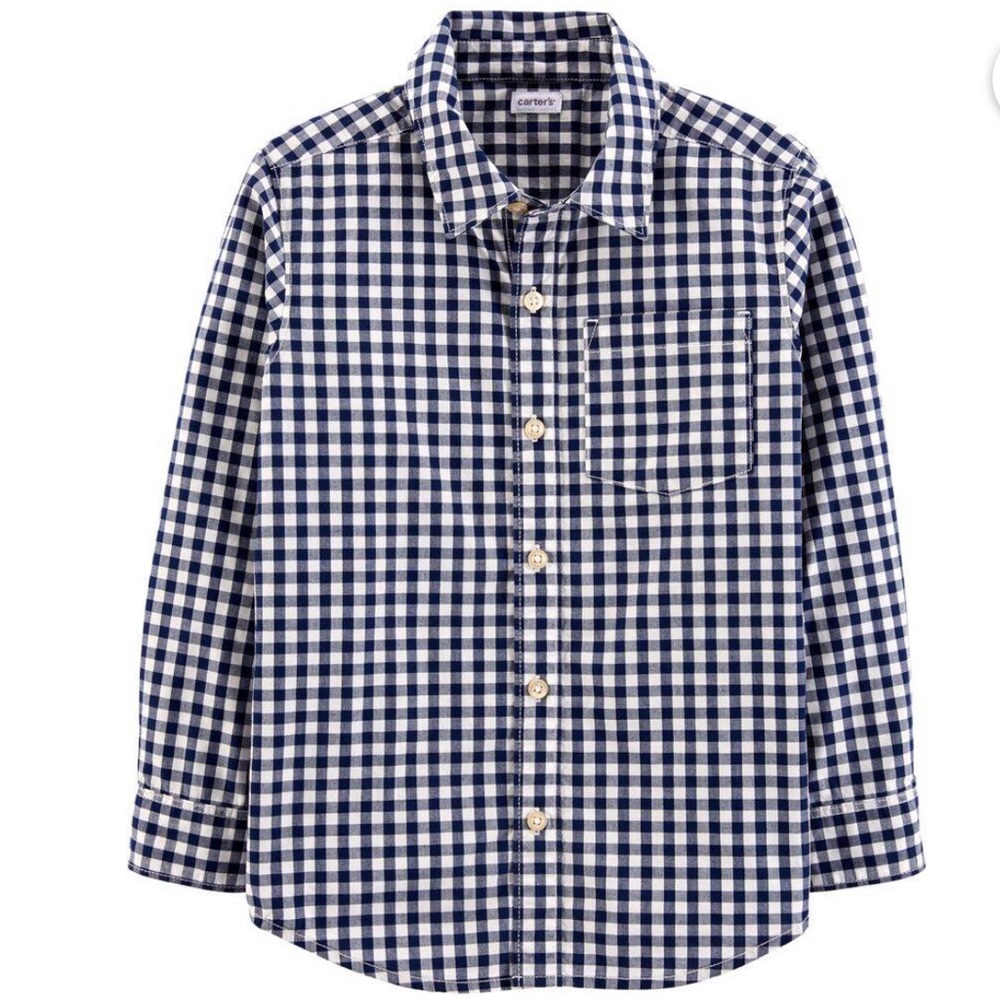 Carter’s Poplin Gingham Button Down